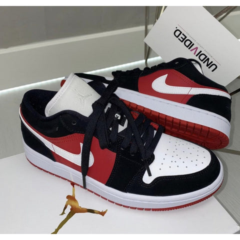 JORDAN 1 LOW RED WHITE