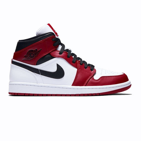 Jordan 1 Mid Chicago White Heel